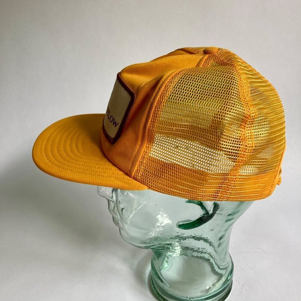 Vintage Brown & Bigelow Snapback Hat Trucker's Cap Yellow View 3